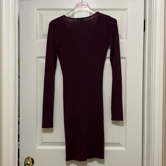 Aritizia/Wilfed Free Burgundy dress - Picture 5 of 6